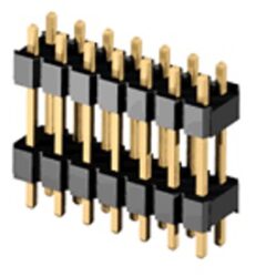 Pin Header: SM C02 6200 14 FS C=14.3mm - Schmid-M: Pin Header Straight Dual Rows and Insulator THT RM2.00, 2x7pin; A=2,8mm; D=7,5mm; E=4,0mm; C=14,3mm ekv. W+P 734-14,3-014-20-00